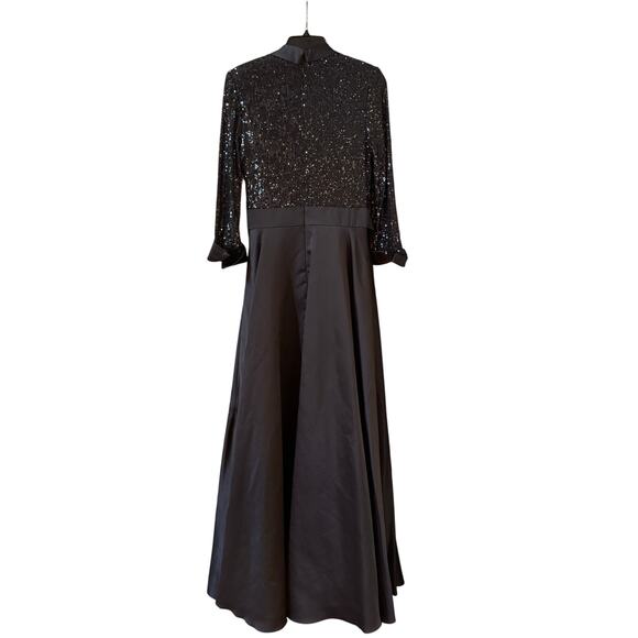 Xscape Evenings Sequin Long Sleeve Tux Ballgown (new) Sz 10 $298.00 retail - Picture 7 of 7
